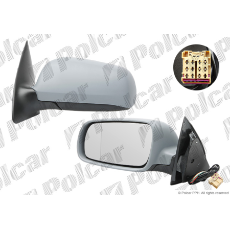 Vonkajšie zrkadlo POLCAR 6913529E, FABIA, červené