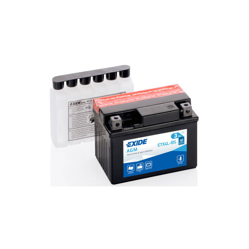 Motobatéria EXIDE EXCELL ** ETX4L-BS 12V 3Ah 50A