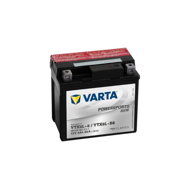 Motobatéria VARTA POWERSPORTS AGM 504012003A514 12V 4Ah 80A