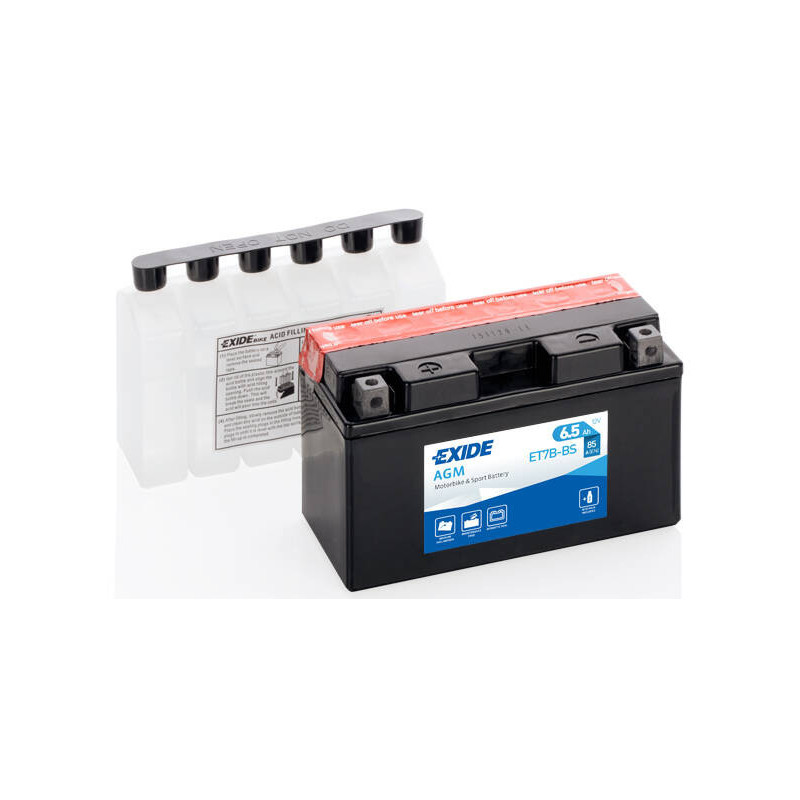 Motobatéria EXIDE EXCELL ** ET7B-BS 12V 7Ah 85A