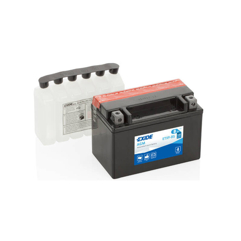 Motobatéria EXIDE EXCELL ** ETX9-BS 12V 8Ah 120A