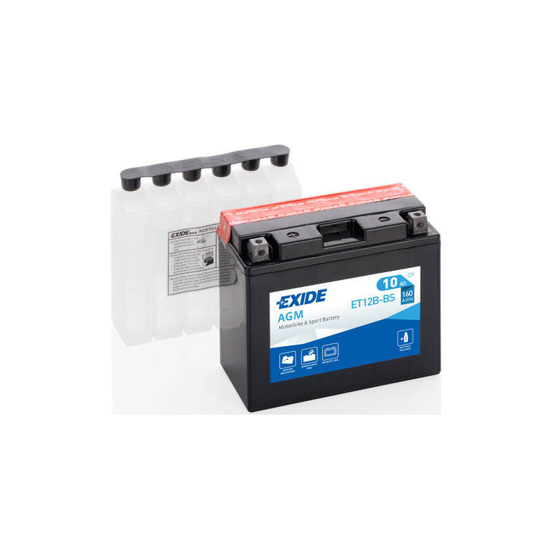 Motobatéria EXIDE EXCELL ** ET12B-BS 12V 10Ah 160A