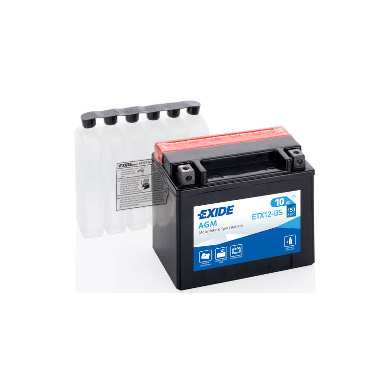 Motobatéria EXIDE EXCELL ** ETX12-BS 12V 10Ah 150A