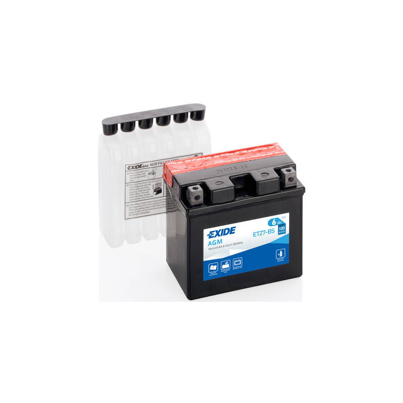 Motobatéria EXIDE EXCELL ** ETZ7-BS 12V 6Ah 100A