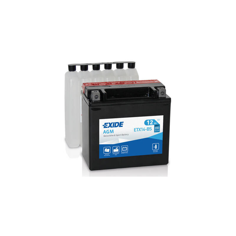 Motobatéria EXIDE EXCELL ** ETX14-BS 12V 12Ah 200A