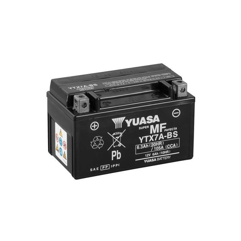 Motobatéria YUASA YTX7A-BS 12V 6Ah 105A