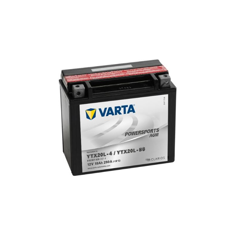 Motobatéria VARTA POWERSPORTS AGM 518901026A514 12V 18Ah 250A