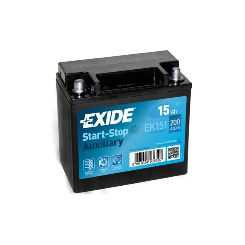 Motobatéria EXIDE EK151 12V 15Ah 200A