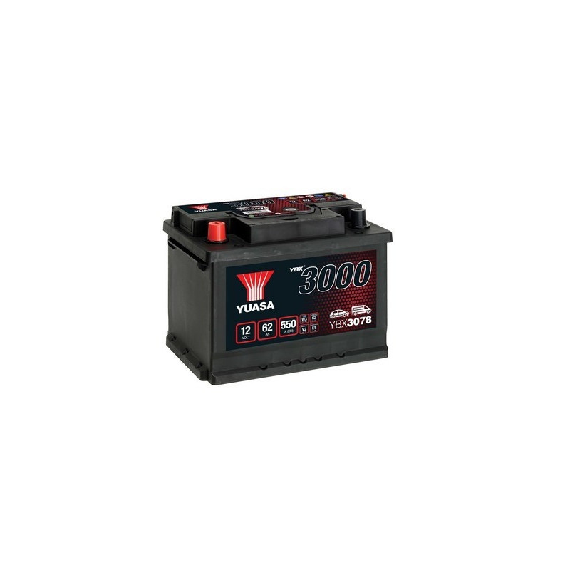 Autobatéria YUASA YBX3078 12V 62Ah 550A