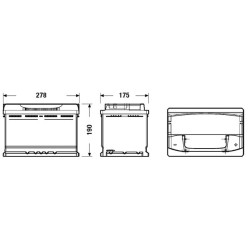 Autobatéria EXIDE EA770 12V 77Ah 760A