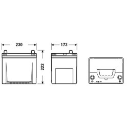 Autobatéria EXIDE EA654 12V 65Ah 580A