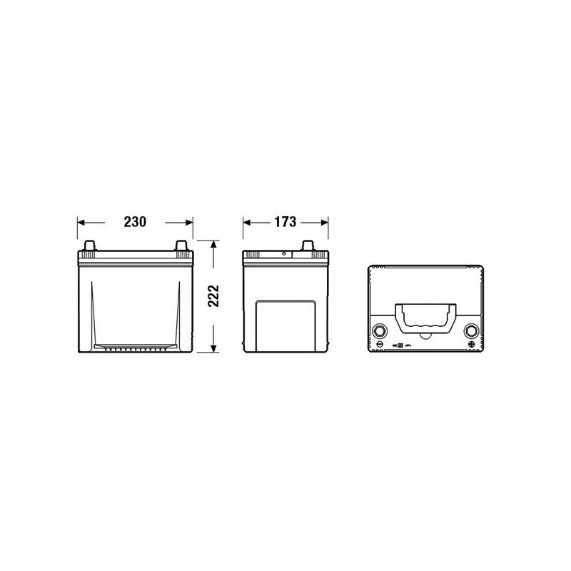 Autobatéria EXIDE EA654 12V 65Ah 580A