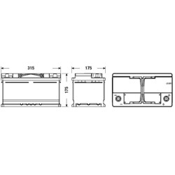 Autobatéria EXIDE EL752 12V 75Ah 730A