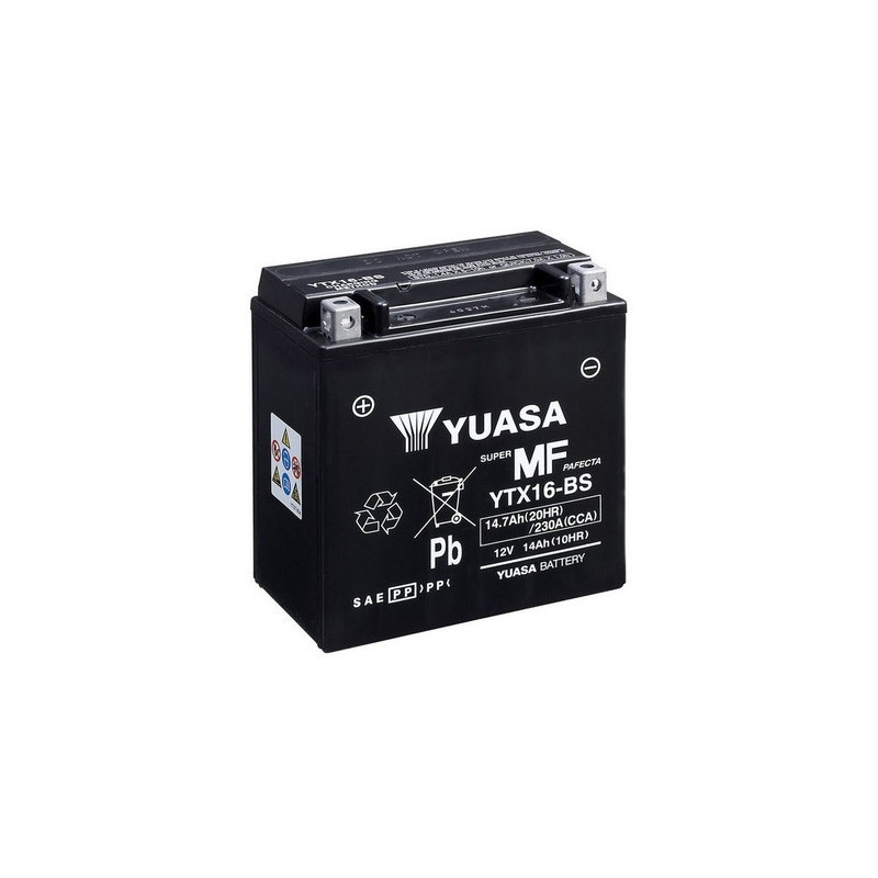 Motobatéria YUASA YTX16-BS 12V 15Ah 230A