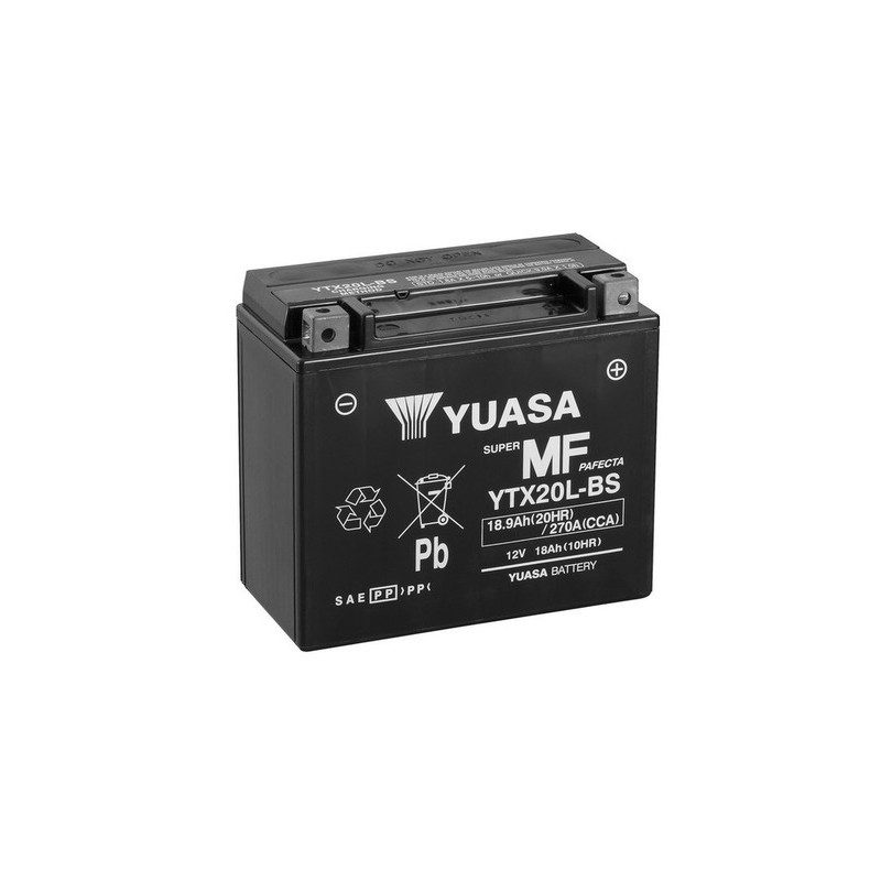 Motobatéria YUASA YTX20L-BS 12V 19Ah 270A