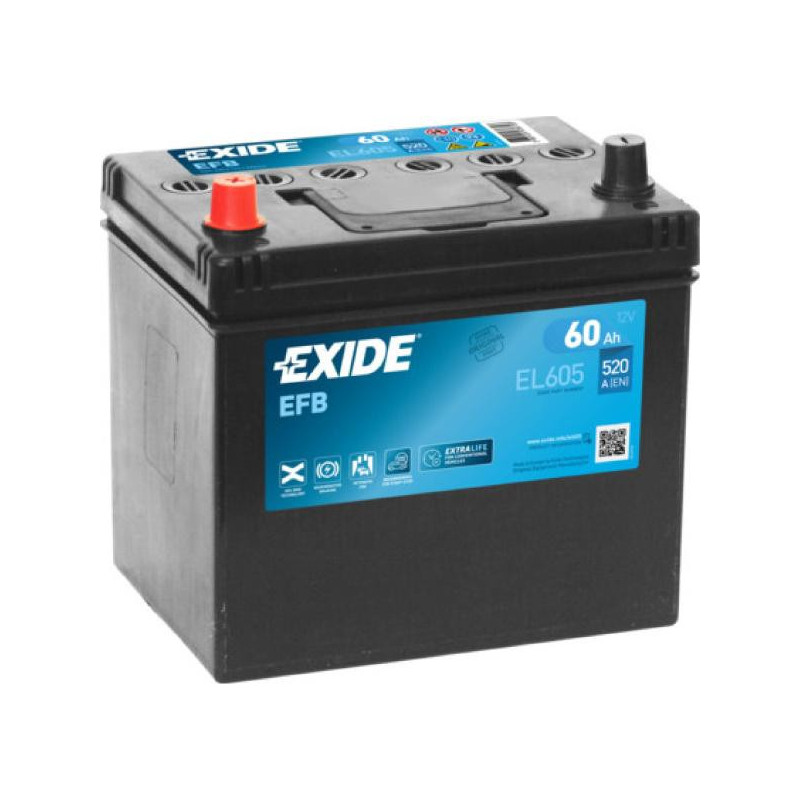Autobatéria EXIDE EL605 12V 60Ah 520A