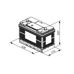 Autobatéria BOSCH 0 092 T30 500 12V 105Ah 800A