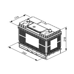 Autobatéria BOSCH 0 092 T30 500 12V 105Ah 800A