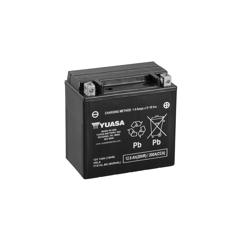 Motobatéria YUASA YTX14L-BS 12V 13Ah 200A