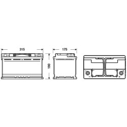 Autobatéria EXIDE EL800 12V 80Ah 800A