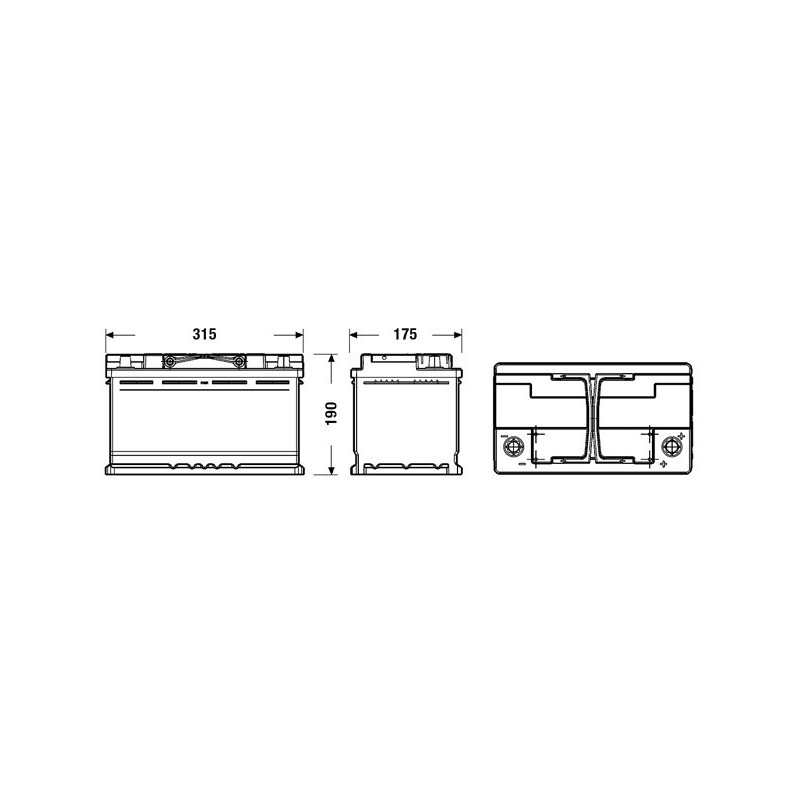 Autobatéria EXIDE EL800 12V 80Ah 800A