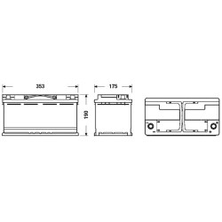 Autobatéria EXIDE EL1000 12V 100Ah 900A