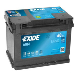 Autobatéria EXIDE EK600 12V 60Ah 680A