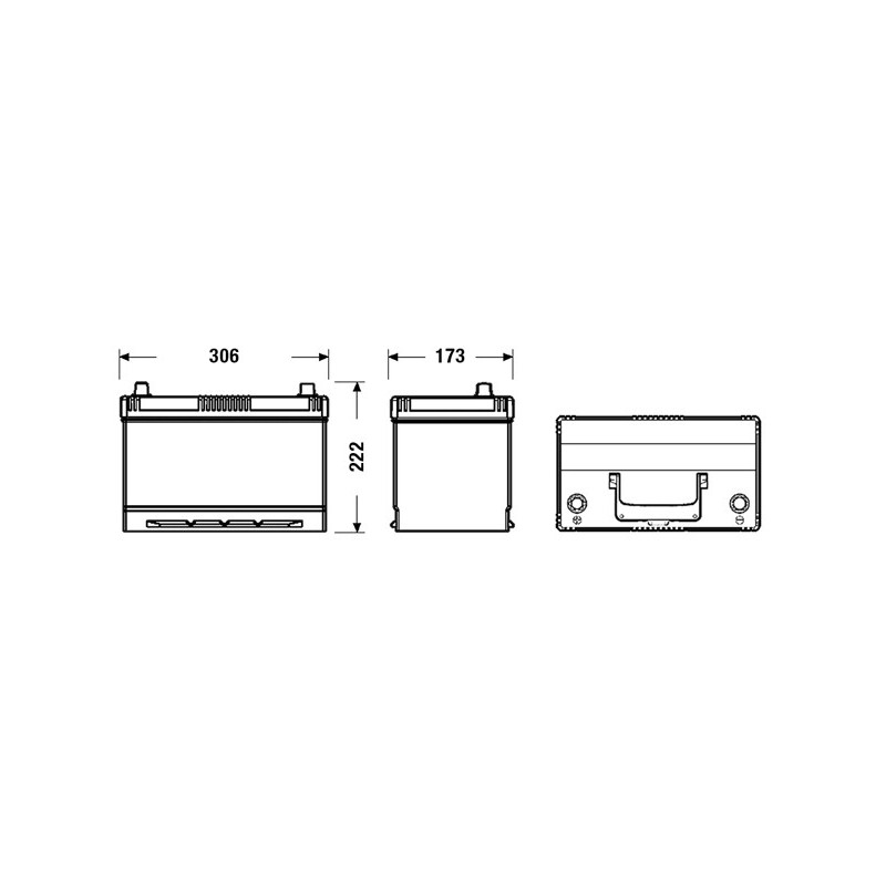 Autobatéria EXIDE EL955 12V 95Ah 800A