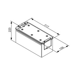 Autobatéria nákladná BOSCH 0 092 T30 540 12V 154Ah 1150A