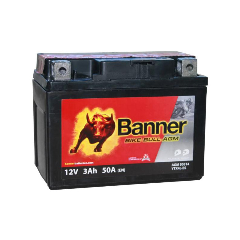 Motobatéria BANNER 50314 12V 3Ah 50A