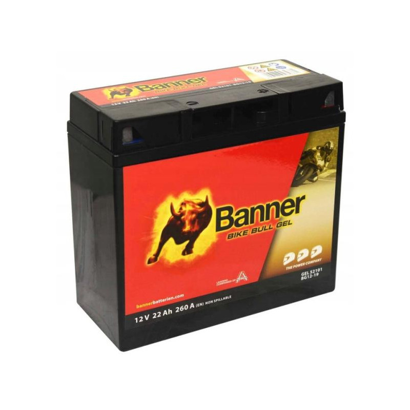 Motobatéria BANNER Banner Bike Bull GEL 12V/19Ah 521 01 12V
