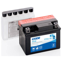 Motobatéria EXIDE EXCELL ** ETX4L-BS 12V 3Ah 50A