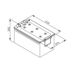 Autobatéria nákladná BOSCH 0 092 TE0 888 12V 240Ah 1200A
