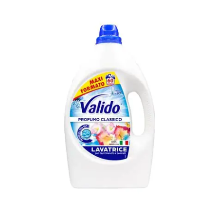 prach na pranie Valido 3L 60 praní, na biele a na farebné, čistota