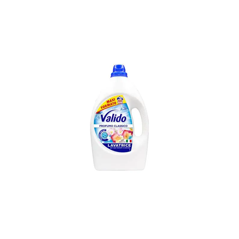 prach na pranie Valido 3L 60 praní, na biele a na farebné, čistota