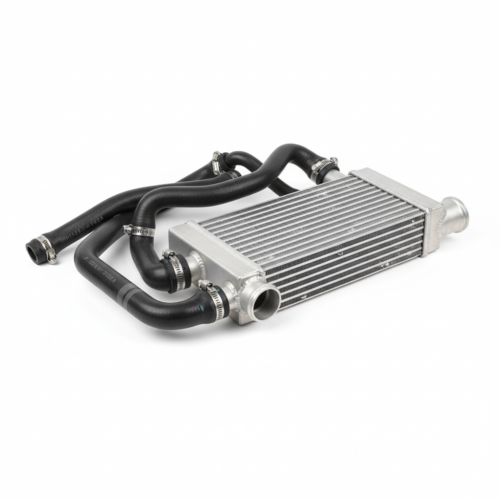 Intercooler a hadice vzduchu.